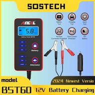 &amp; ANCEL Bst60 6V/12V/24V Battery Analyzer Digital With Charging Test Reverse Polarity Protection AG