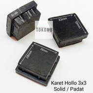 Karet Holo Solid 3X3 Tutup Besi Holow Hollow