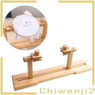 [Chiwanji2] Chinese Wood Cross Stitch Stand Embroidery Needlework Rotatable Holder