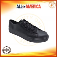 All America Full PVC WATERPROOF Unisex Black School Shoe 3346AB | Kasut Sekolah Hitam All America