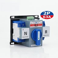 ATS ตัวสลับไฟ ชนิด 4P/2P สำหรับใช้งานสลับแหล่งจ่ายไฟ งานโสำรองไฟ พิกัดกระแส 63A สลับรวดเร็ว แม่นยำ ส