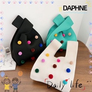 DAPHNE Tote Bag Niche Design Mini Shoulder Bag Shopping Bags Color Ball Knot Wrist Bag