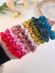 10 Dây buộc tóc satin Jaffa, Dây buộc tóc lụa giả đa năng, Phụ kiện tóc Hàn Quốc, Dây buộc tóc, Thườ