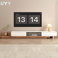 RLY TV Cabinet Extendable Living Room TV Console Household Floor Cabinet Natural Wood Pull-out TV Ca