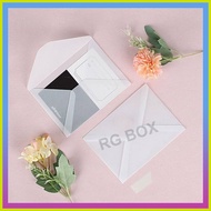 – ☇ ◞ ┐ White transparent envelope used for inviting wedding birthdays
