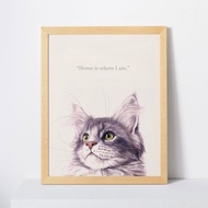 貓思貓言喵語11x14英寸裝飾畫 給貓咪貓奴的禮物 挪威森林貓