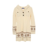 【二手，A級】 BURBERRY BLUE LABEL女款象牙色羊毛洋裝。