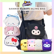 SANRIO Beg Budak Perempuan Kuromi Cartoon Corssbody Kids Sanrio Kuromi Shoulder Beg