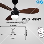 NSB WIWI 38" REMOTE CONTROL LED CEILING FAN / NSB WIWI 38" KIPAS SILING