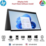 HP ENVY x360 15-ey0000ca 15.6"FHD Touch Laptop AMD Ryzen 5-5625U 16GB 512GB SSD AMD W11 (Display Uni