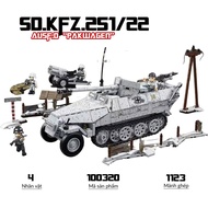 Soldier truck assembly toy SD.KFZ.251/22, Quanguan 100320 Military Model