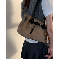 ความจุมากสิริของผู้หญิง Deere Jack กระเป๋าถือหนังกลับกระเป๋าสะพายไหล่ที่เรียบง่าย