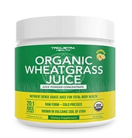 ▶$1 Shop Coupon◀  Organic Wheatgrass Juice Powder - Organic Lemon Flavor - Grown in Volcanic Soil of