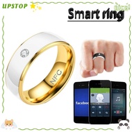 UPSTOPBO NFC Smart Ring, Stainless Steel Multifunctional Finger Digital Ring, Creative Magic Wear Wa