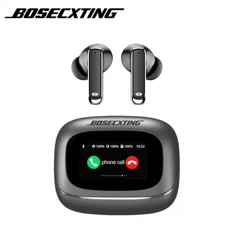 BOSECXTING TOUR PRO6 TWS Wireless Bluetooth Earphones Smart Touch Screen ANC Active Noise Cancellati