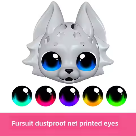 Custom Pattern Fursuit Eyes, 3D Printed Follow Me Kemono Blanks Form on Mesh Plastic Grid Screen Cos