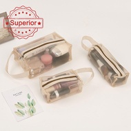 Travel Organizer Three-piece Cosmetic Organizer Bag Travel Coin Bag Portable Mesh Bathroom E9m2