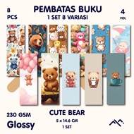 [8PCS] Bookmark Vol. 4 Cute Bear || Aesthetic Aesthetic || AESTHETIC AESTHETIC || Aesthetic Bookmark