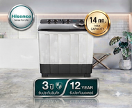 Hisense เครื่องซักผ้า​ 2 ถัง​ ความจุ​ 14 กก.​รุ่น​WSRB1413UB รับประกันสินค้า​ 3 ปี