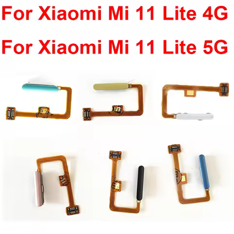 Fingerprint Sensor Flex Cable For Xiaomi Mi 11 Lite M2101K9AG Mi 11 Lite 5G M2101K9G Home Touch ID F