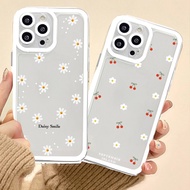 Case For Samsung Galaxy M23 J4 J6 Plus J7 J2 Prime G530 A7 2018 cover Lemon Daisy Flowers Clear Full