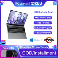 KUU G4M Ultra-thin Laptop AMD R7-3700U Office Gaming Laptop 16GB RAM 512GB SSD 15.6 Inch 1920x1080 FHD Screen Windows 11 PRO
