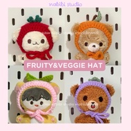 *Hat With Ears/Read Details Before Ordering* 10cm Doll Clothes-Fruity&Veggie Hat (Vegetable & Fruit 