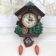 Vintage Bird Pendulum Hanging Living Room Decorative Wall Clock Cuckoo Cartoon