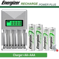 Energizer AA/AAA 1.2V NiMH rechargeable battery + 4 Slots LCD Display Smart Battery Charger UK Plug