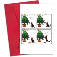 [Coisíní] Funny Christmas Cards with Envelopes, Naughty Christmas Gifts for Boyfriend Husband Men, U
