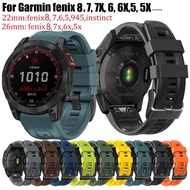 Quick Fit Silicone Strap For Garmin Fenix 8 Strap 47mm 51MM Garmin Fenix 7X , Garmin Fenix 7 Strap ,