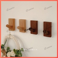ins simple solid wood hook nail free hook retro wall restaurant wall hanging beech wood Japanese por