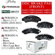 【💯ASLI】PAD BREK CAKERA PROGANTI PERODUA BRAKE PAD (04465-20R01)(04465-46R02)(04465-54R03)(04465-54R1
