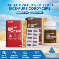 LAC Activated Red Yeast Rice/Pure Cordyceps 60 Vegicaps - Cholesterol Support, Energy & Vitality Sup