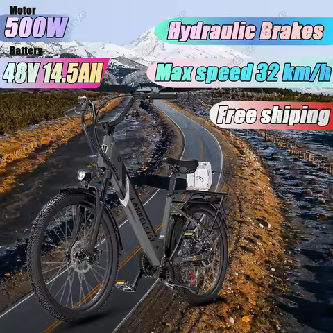 LANKELEISI ES500PRO Electric Bicycle 500W Motor 48V 15AH Lithium Battery City Trip commuting ebike A