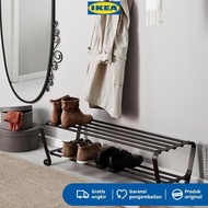 IKEA PORTIS 2-Tier Shoe Rack Black 90x34x28 cm