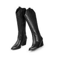 Cowboy Boots for Women, Black Womens Western Cowgirl Boots Knee High Tall White Cowboy Boots Pointed