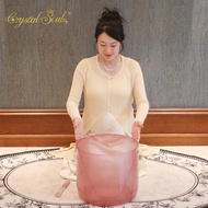 Crystal Soul 14Inch Large Rose Red Alchemy Crystal Singing Bowl Chakra Frequency Calibrated for Medi