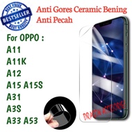 LAYAR Oppo A11 A11K A12 A15 A15S A31 A3S A33 A53 Anti-Scratch Ceramic Screen Guard Protector Screen 