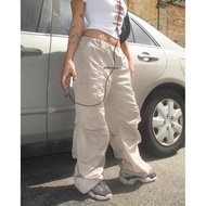 IAMGIA Drawstring Loose Adjustable Parachute Pants