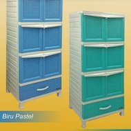 NAPOLLY 4-TIER PLASTIC CLOTHES WARDROBE