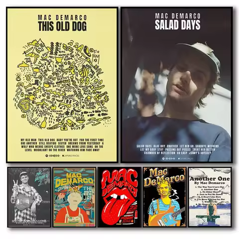 Pop Rock Singer Mac Demarco Poster Aesthetic Music Album This Old Dog Rapper Hip Hop Comic Canvas Pr