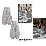STUDIO BLACK SUPER WIDE FORM KAKI CAMO PANTS (Q11 CMXT)