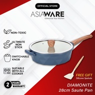 ASIAWARE Diamonite Non Stick Granite Cookware 28cm Saute Pan Kuali Batu Granite Original (28cm)