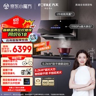 方太（FOTILE）抽吸油烟机灶具套装 侧吸式变频 26大风量 超薄近吸 烟灶联动 5.2kW防干烧 换装双灶P10.i+THK21B