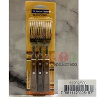 TRAMONTINA FORK STEAK Wooden Handle contents 3 - 22202/300