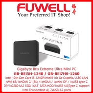 Gigabyte Brix Extreme Ultra Mini PC Barebone (GB-BEi5H-1240/GB-BEi7HS-1260) Intel 12th Gen i5-1240P/