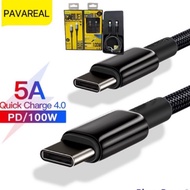 100W PAVAREAL USB C to C Cable 100W PD Type C 5A Power