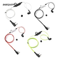 BABEQUEFP Earphone PTT Mic, ABS 2 Way Earpiece, 2 Pin Two Way Radio Walkie Talkie Earphones for Kenw