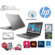 ( HP Gaming / Design Touch Screen Laptop 15.6" ) ZBOOK 15 G5 / XEON E2176M / 64GB RAM DDR4 / 512GB S